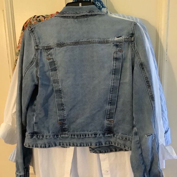 Free People Jean Jacket Distressed S - Picture 3 of 7